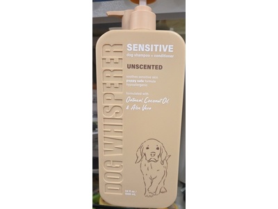 Sensitive Dog Shampoo + Conditioner, Unscented, 3.4 fl oz/1000 mL