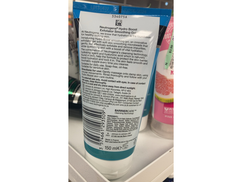 Neutrogena Hydro Boost Exfoliator Smoothing Gel, 150 mL