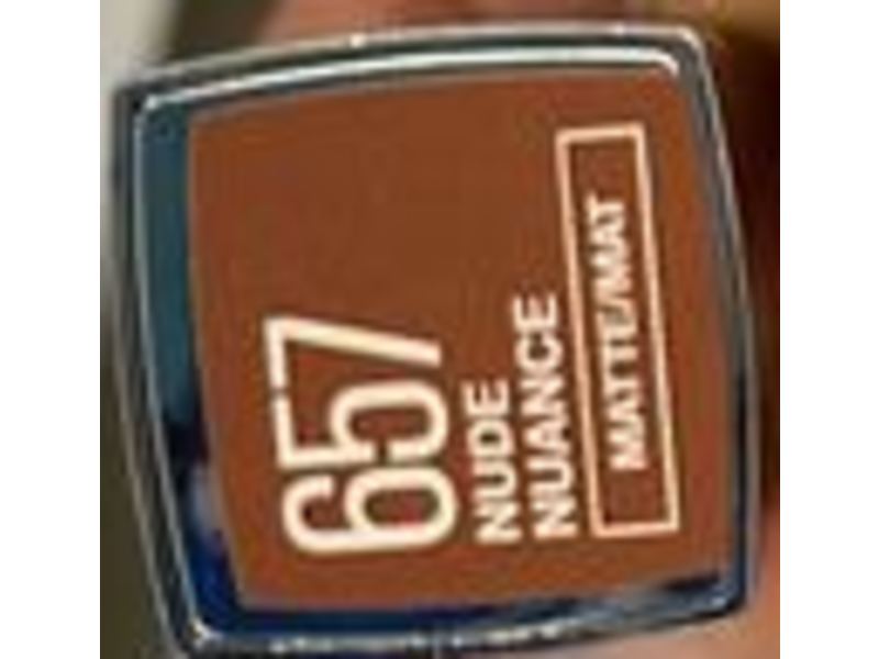 Maybelline Color Sensational Creamy Matte Lipstick, 657 Nude Naunce, 0.15 oz/4.2 g