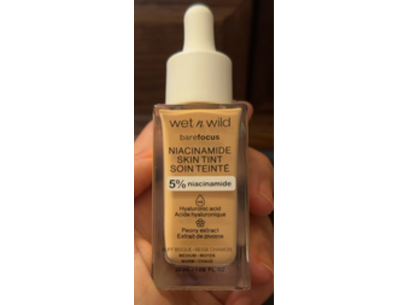 Wet n Wild Bare Focus Niacinamide Skin Tint, Buff Bisque, 1.08 fl oz/32 mL