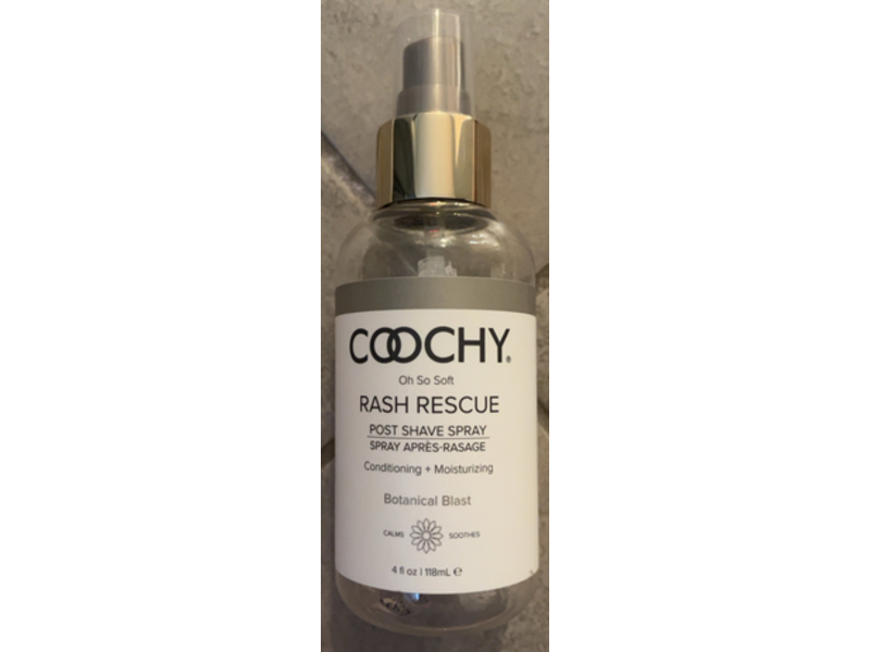 Coochy Oh So Soft Rash Rescue Post Shave Spray, Botanical Blast, 4 fl oz/118 mL
