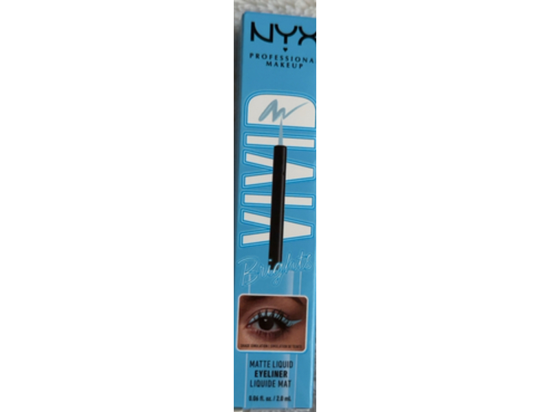 NYX Vivid Brights Liquid Liner, Blue Thang, 0.06 fl oz/2.0 mL