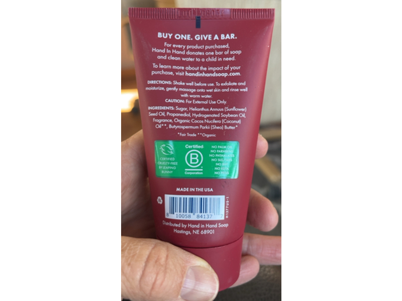 Hand In Hand Sugar Scrub, Mulled Berry, 2 oz/57 g