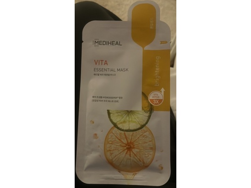 Mediheal Essential Beauty Mask, VITA 3X, 0.81 fl oz/24 mL, Pack Of 10