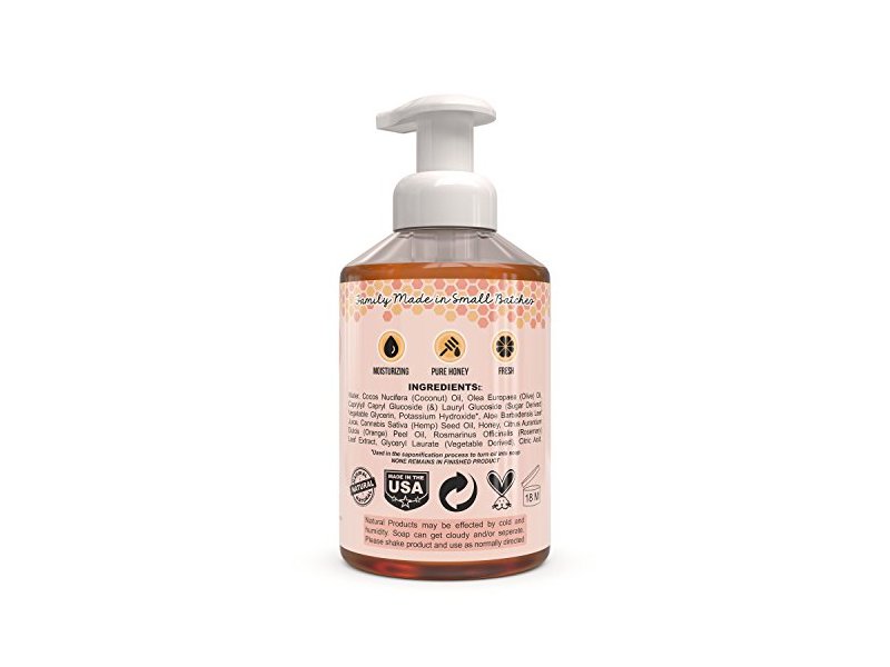 Beessential Foaming Moisturizing Castile Hand Soap, Sweet Orange + Aloe & Honey 16 fl oz//473 mL