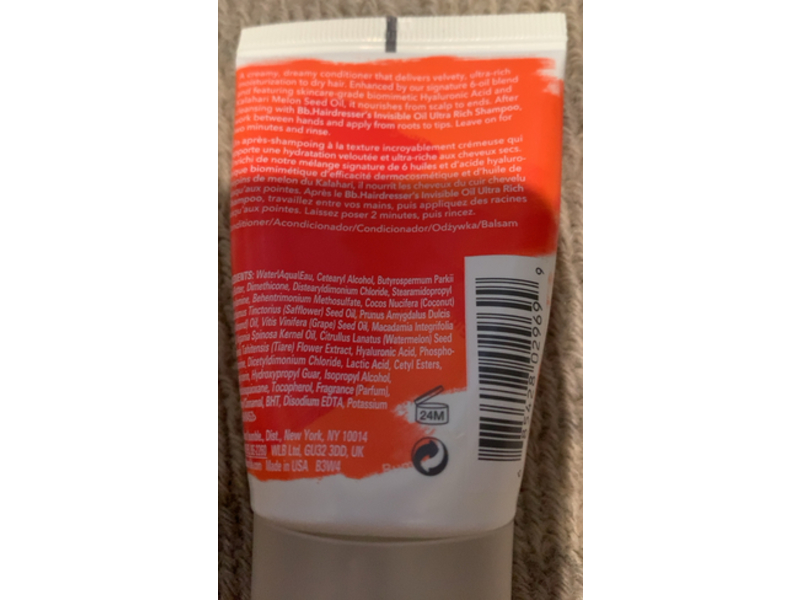 Bumble and Bumble Hairdresser's Ultra Rich Conditioner, Invisible Oil, 2 fl oz/60 mL