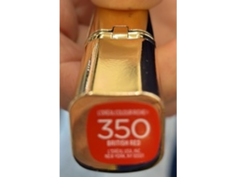 L’Oreal Paris Colour Riche Satin Lipstick, 350 British Red, 0.13 fl oz