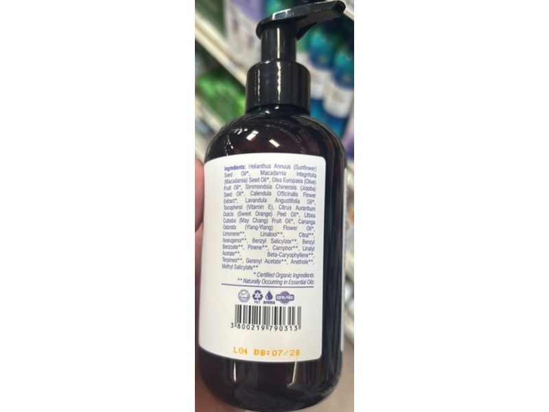Alteya Organics De-Stress + Relax Massage & Body Oil, Lavandula Angustifolia, 8.5 fl oz/250 mL