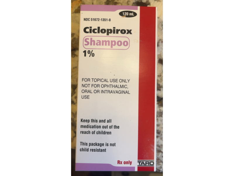 Ciclopirox Shampoo 1%, 120ml, Taro (Rx)