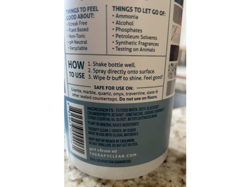 Therapy Clean Granite & Stone Cleaner & Polish, 16 fl oz/473 mL