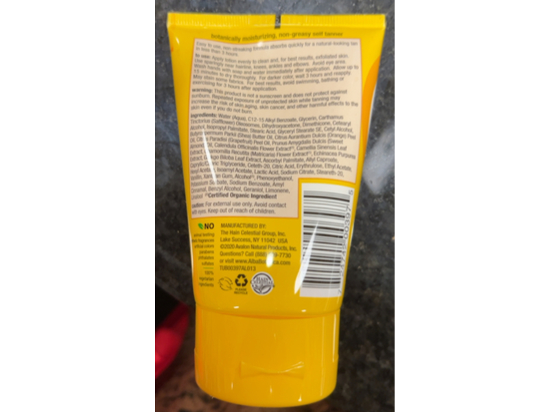 Alba Botanica Sunless Golding Tanning Lotion, 4 fl oz/113 g