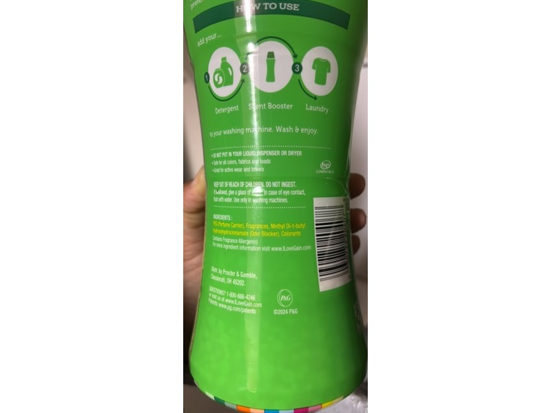 Gain In-Wash Scent Booster, Original, 13.2 oz/374 g