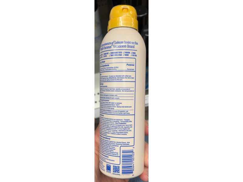 Vacation Classic Sunscreen Spray, SPF 50, 6 fl oz/177 mL