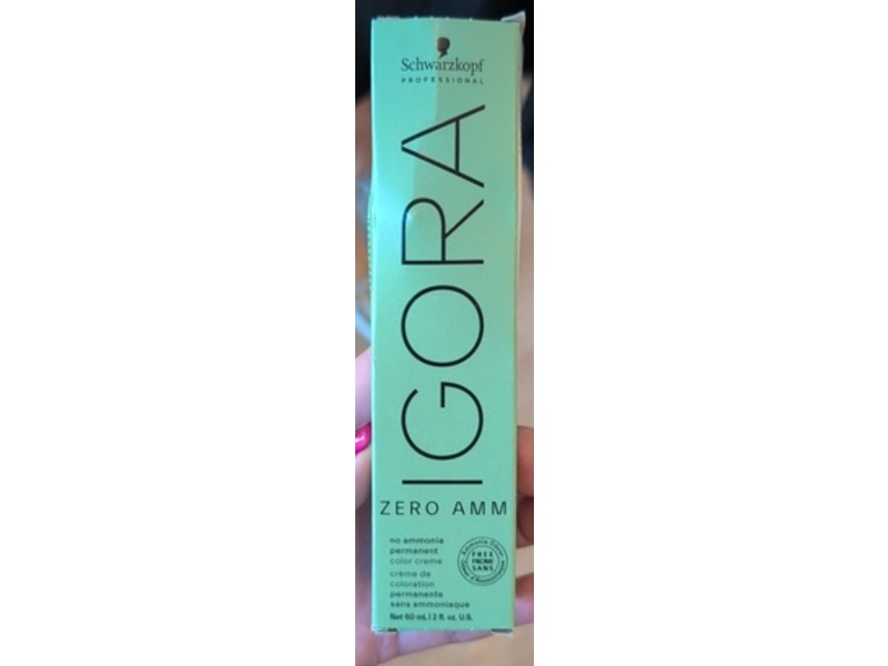 Schwarzkopf Professional Igora Zero Amm Permanent Color Creme, 6-0 Dark Blonde Natural, 2 fl oz/60 mL