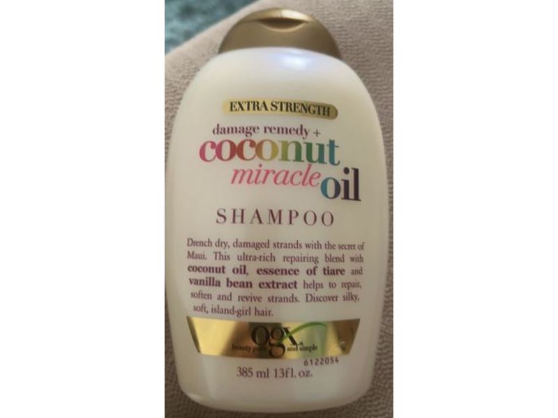 Ogx Extra Strength Damage Remedy Shampoo, Coconut Miracle Oil, 13 fl zo/385 mL