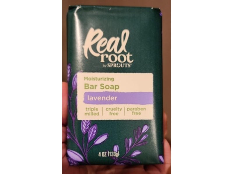 Real Root By Sprouts Moisturizing Bar Soap, Lavender, 4 oz/133 g