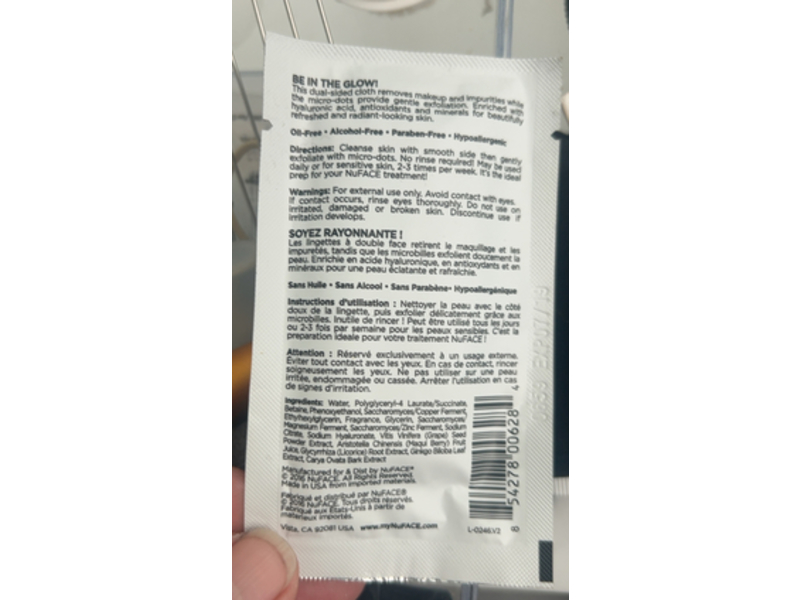 Nuface Prep - N - Glow Dual - Sided Cloth, 1 Count