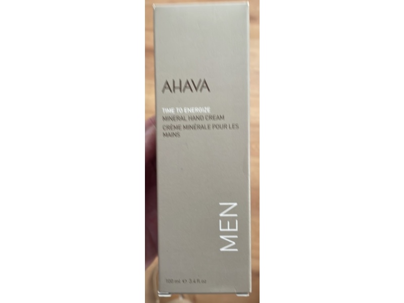 Ahava Men's Time To Energize Mineral Hand Cream, 3.4 fl oz/100 mL