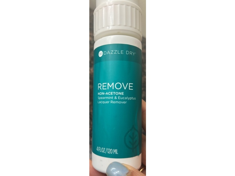 Dazzle Dry Lacquer Remover, Spearmint + Eucalyptus, 4 fl oz/120 mL