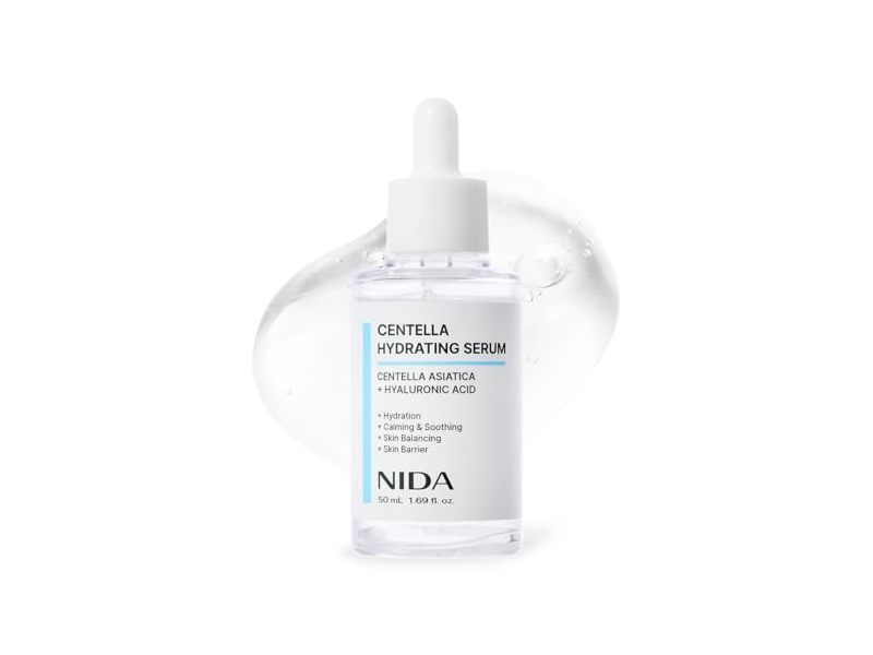 Nida Centella Hydrating Serum, Centella Asiatica + Hyaluronic Acid, 1.69 fl oz/50 mL