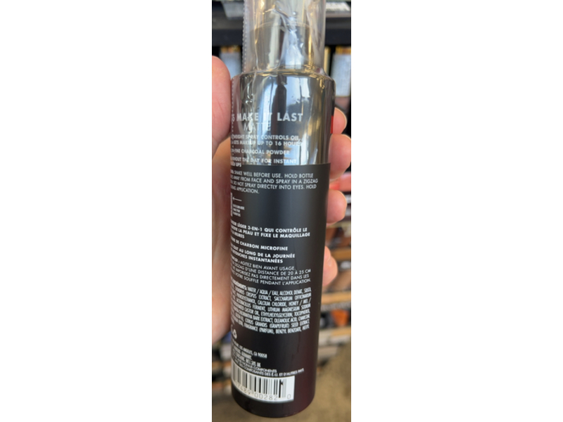 Milani Make It Last Matte Finish Charcoal Setting Spray, 6 fl oz/177 mL