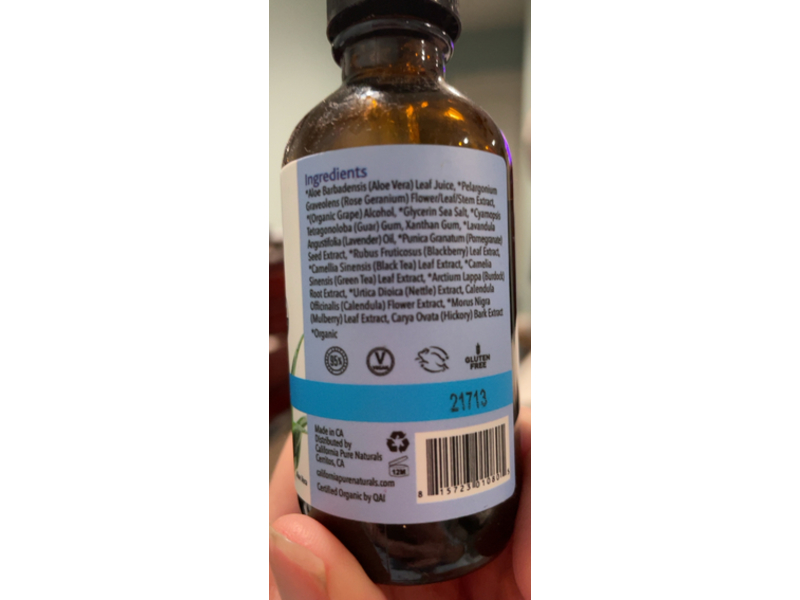 California Pure Naturals Organic Facial Hydrator Set, Replenishes Moisture