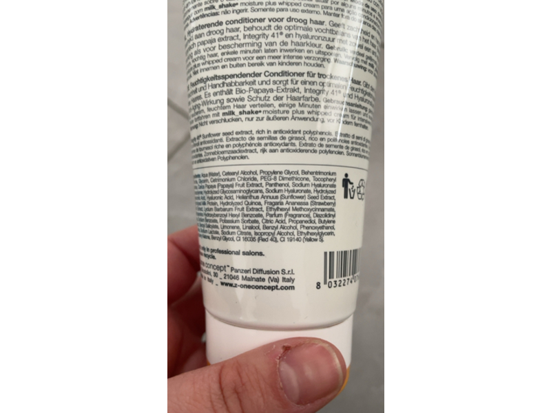 Milk_Shake Moisture Plus Conditioner, Organic Papaya Extract & Hyaluronic Acid, 8.4 fl oz/250 mL