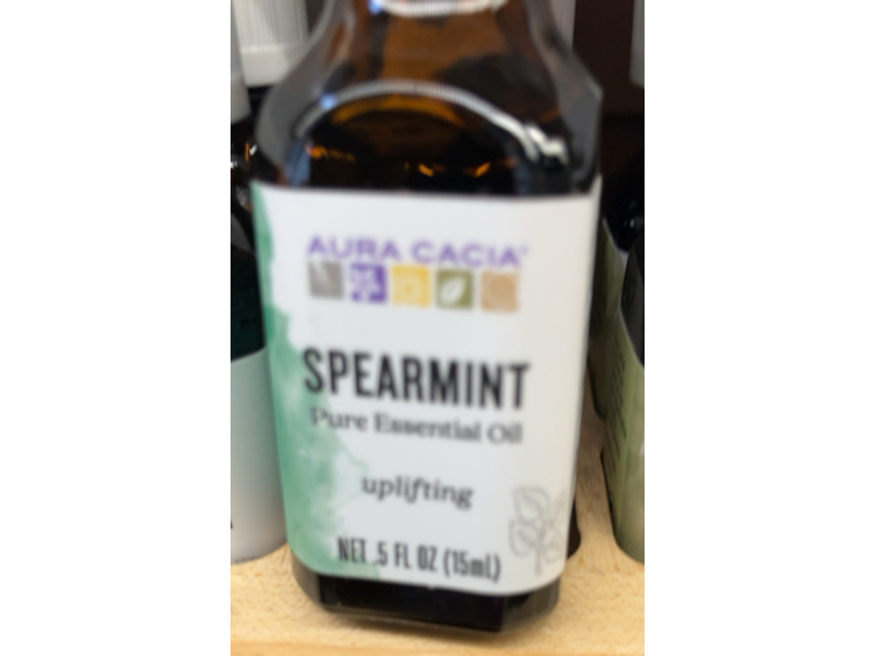 Aura Cacia Spearmint Essential Oil, 0.5 fl oz/15 mL