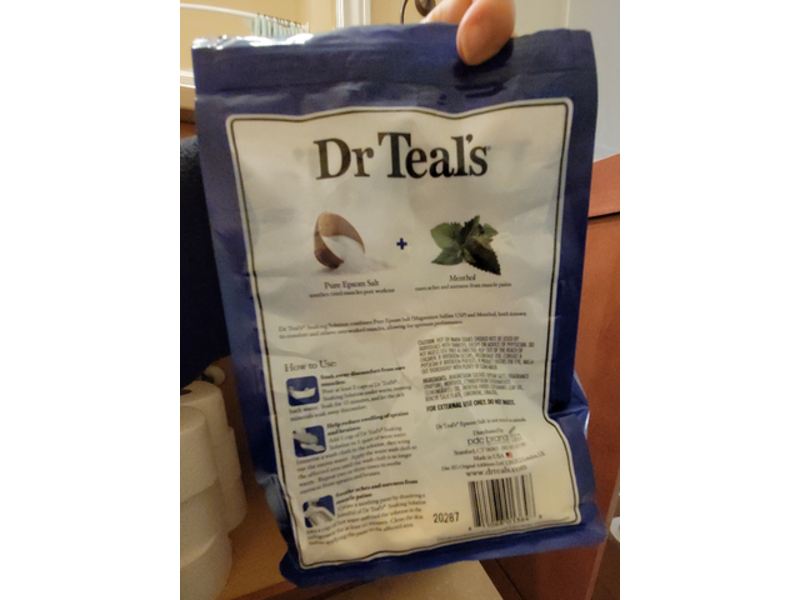 Dr Teal's Pure Epsom Salt Soaking Solution, Pre & Post Workout, 3 Lbs, Pack Of 2
