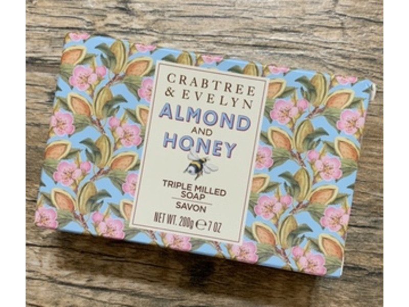 Crabtree & Evelyn Triple Milled Soap, Almond & Soap, 7 oz/200 g