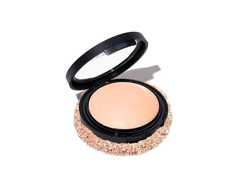 Laura Geller Double Take Full Coverage Baked Powder Foundation, Porcelain, 0.35 oz/10.0 g