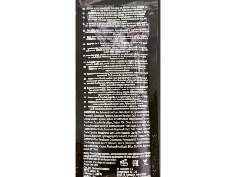 Devoted Creations Opalescent Skin Luminizer Dark Tanning Lotion, 15 mL