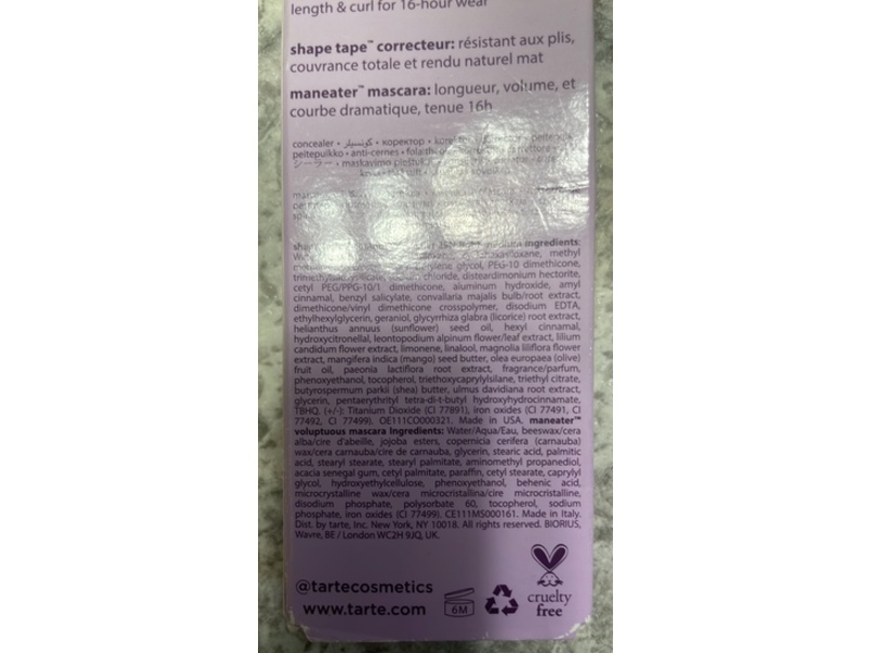 Tarte Tarte Most-Wanted Shape Tape Concealer & Mascara Duo, 29N Light-Medium, 0.15 fl oz/4.5 mL