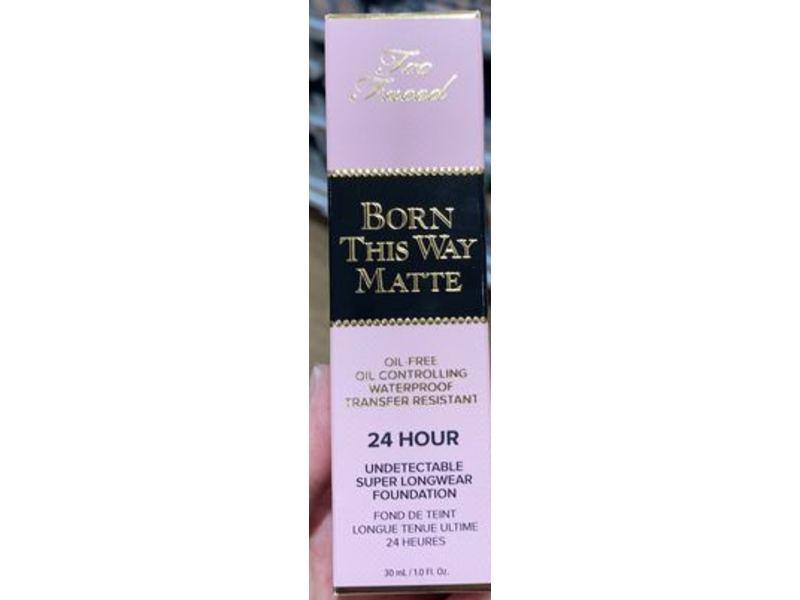 Too Faced Born This Way Matte Undetectable Super Longwear Foundation, Ivory, 1.0 fl oz/30 ml
