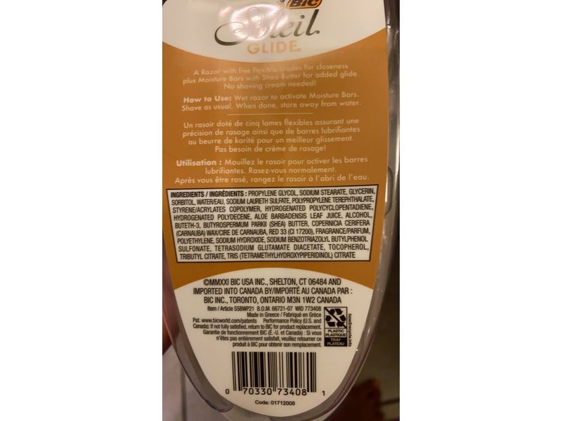 Bic Soleil Balance Razor For Women - Moisture Bars With Shea Butter - 2 Count Razors Per Package - Pack of 2 Packages