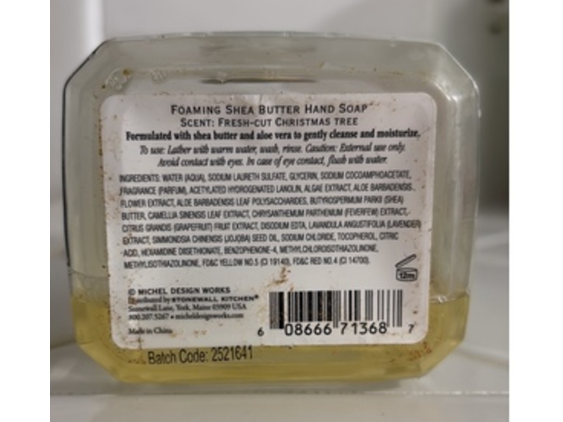 Michel Design Works Foaming Shea Butter Hand Soap, Christmas Pine, 17.8 fl oz/530 mL