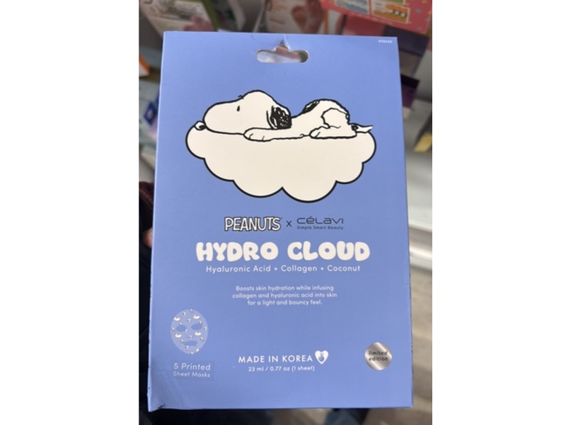 Celavi Hydro Cloud Printed Sheet Mask, 0.77 oz/23 mL, 5 Count