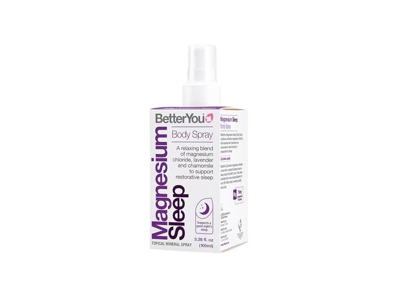 BetterYou Magnesium Sleep Body Spray, 3.38 fl oz/100 mL