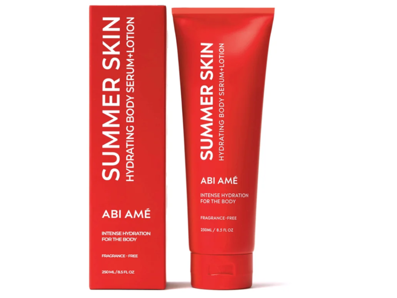 Abi Ame Summer Skin Hydrating Body Serum + Lotion, Fragrance Free, 8.5 fl oz/250 mL
