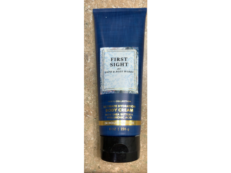 Bath & Body Works Men's Collection First Sight Ultimate Hydration Body Cream, Shea Butter + Hyaluronic Acid, 8 oz/226 g