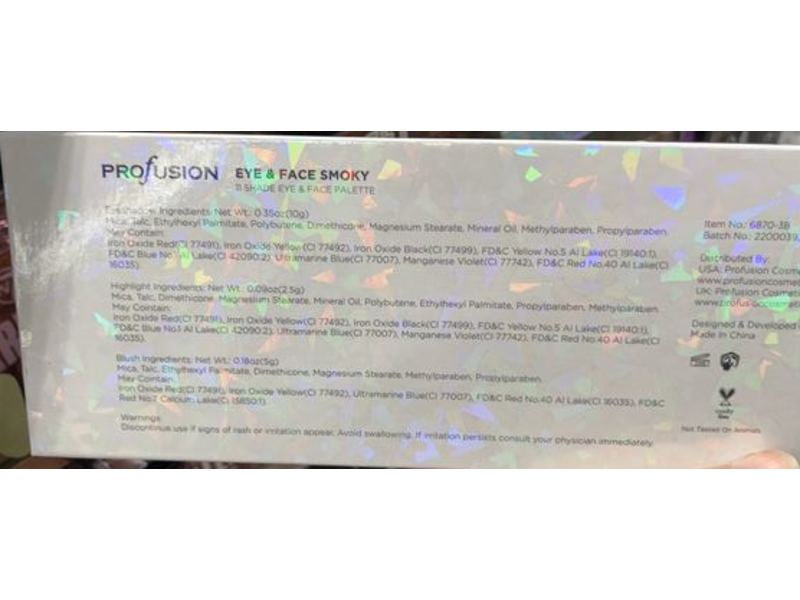 Profusion Eye & Face, 11 Shade Eye & Face Palette, Smoky