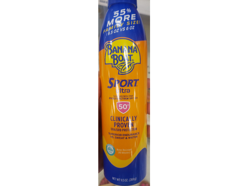 Banana Boat Ultra Sport Sunscreen Spray, SPF 50+, 9.5 oz/269 g