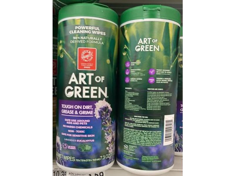 Art of Green Wipes, Lavender Eucalyptus, 35 count