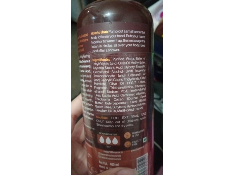 WOW Skin Science Shea Butter Deep Moisture Body Lotion, 400 mL