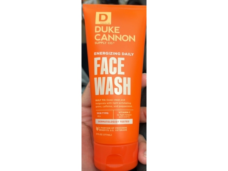 Duke Cannon Supply Co. Energizing Daily Face Wash, Vitamin C, 6 fl oz/177 mL
