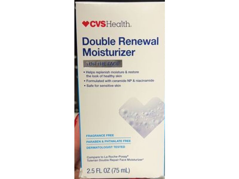 CVS Health Double Renewal Moisturizer, 2.5 fl oz/75 mL