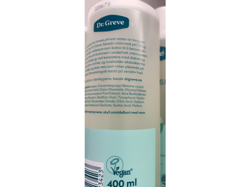 Dr. Greve Sensitive Intimate Wash, 400 mL