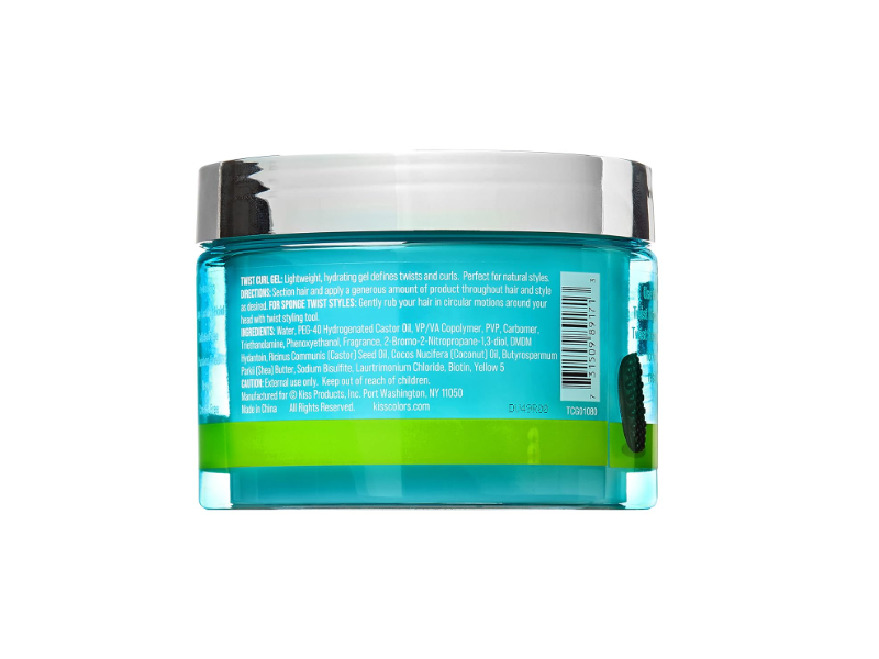 Kiss Colors & Care Twist Curl Gel, Soft Hold, 6 fl oz/177 mL