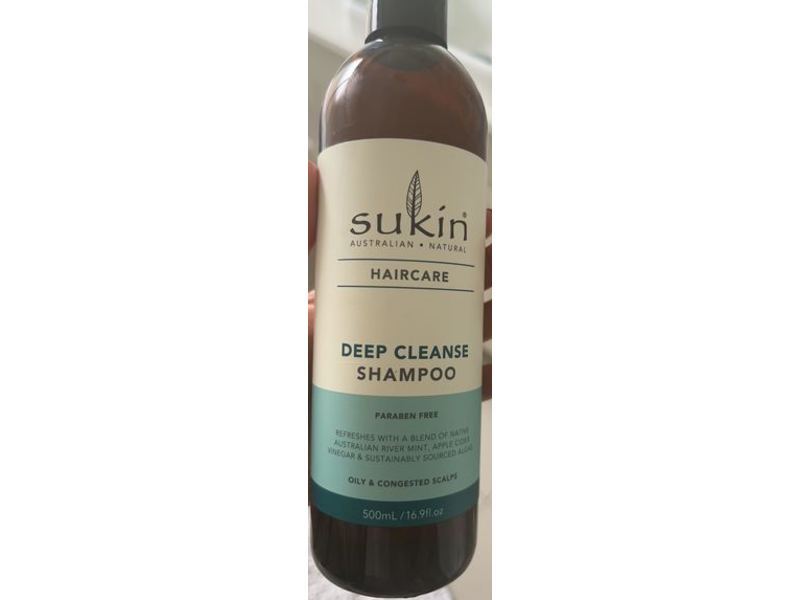Sukin Haircare Deep Cleanse Shampoo, 16.9 fl oz/500 mL