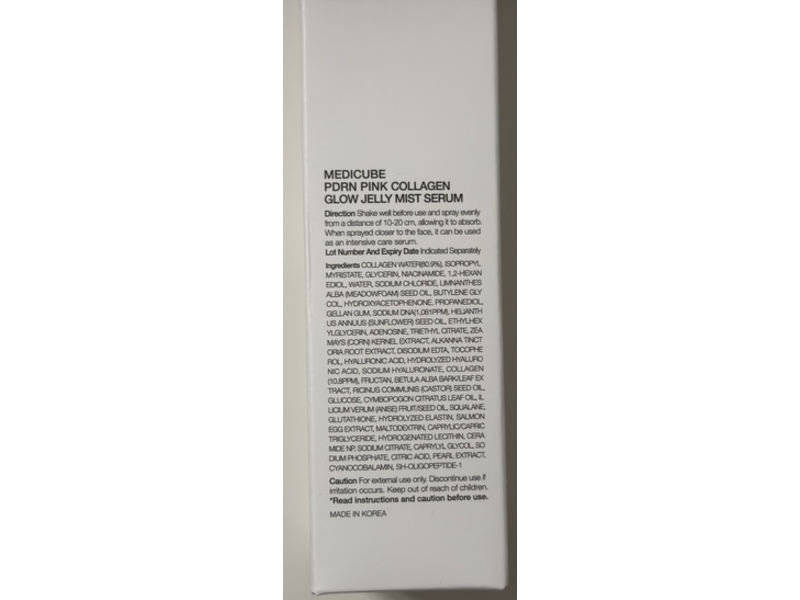 Medicube Glow Jelly Mist Serum, PDRN Pink Collagen, 3.38 fl oz/100 mL